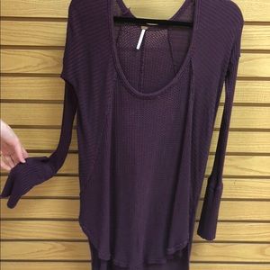 Free people purple thermal long sleeve
